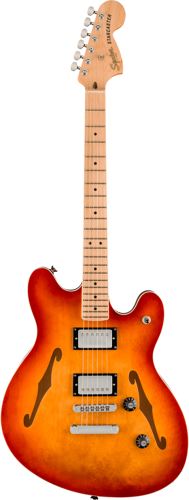 Squier Starcaster Deluxe Affinity 2h Ht Mn - Sienna Sunburst - Retro rock electric guitar - Main picture