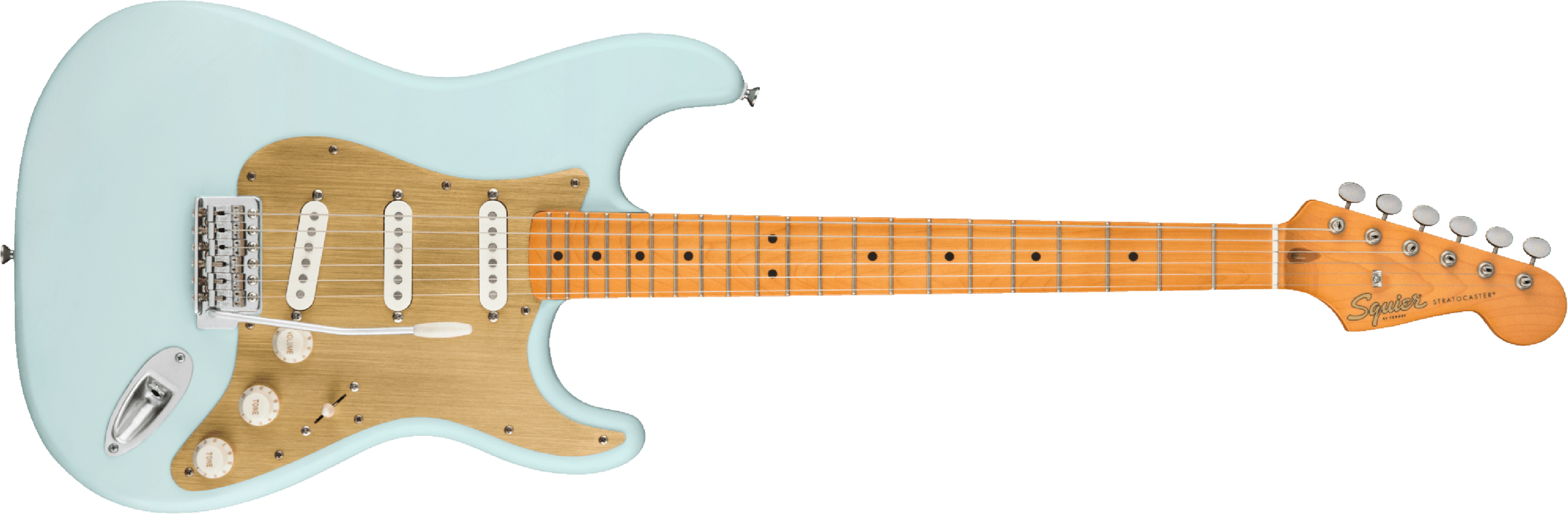Squier Strat 40th Anniversary Vintage Edition Mn - Satin Sonic Blue - Str shape electric guitar - Main picture