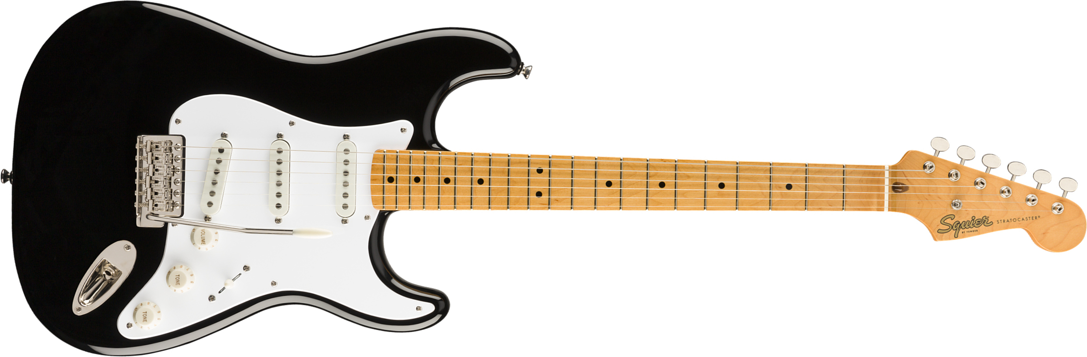 Squier Strat '50s Classic Vibe 2019 Mn 2019 - Black - Str shape electric guitar - Main picture