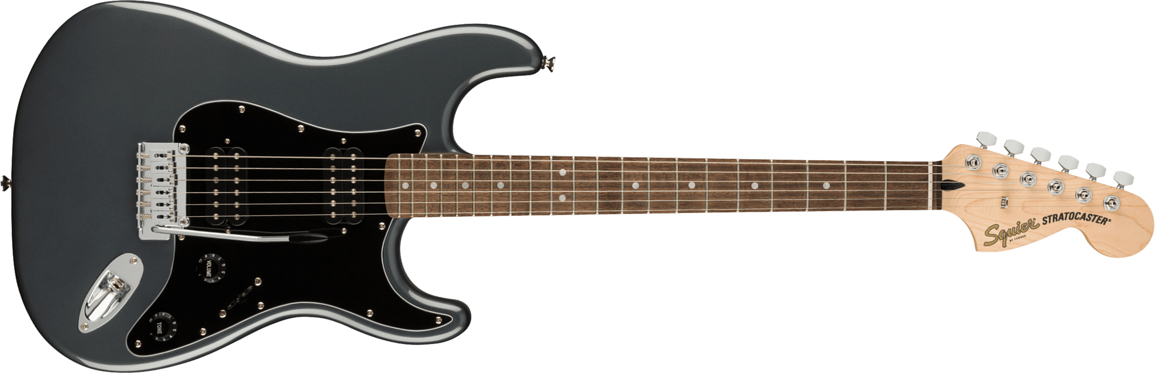 Squier Strat Affinity 2021 Hh Trem Lau - Charcoal Frost Metallic - Str shape electric guitar - Main picture