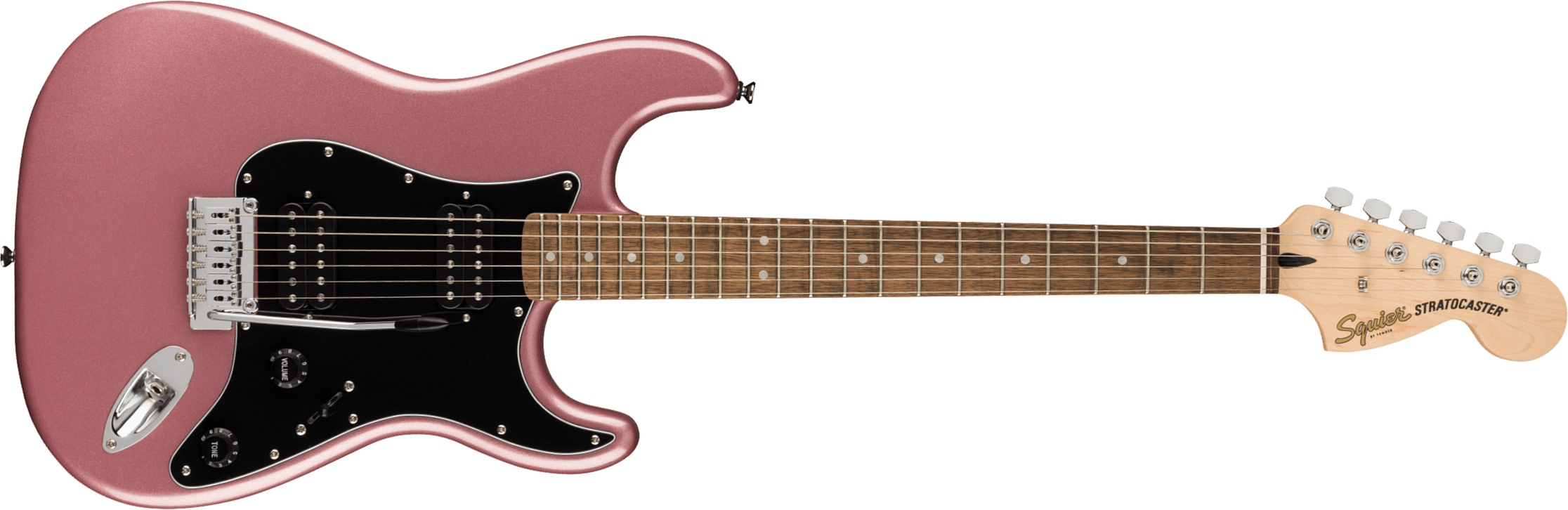 Squier Strat Affinity 2021 Hh Trem Lau - Burgundy Mist - Str shape electric guitar - Main picture