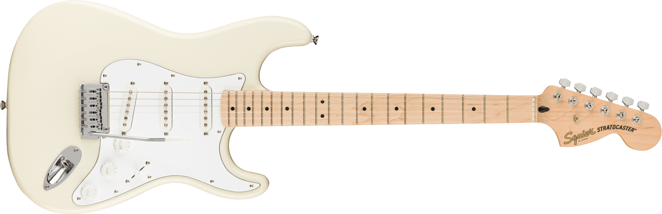Squier Strat Affinity 2021 Sss Trem Mn - Olympic White - Str shape electric guitar - Main picture