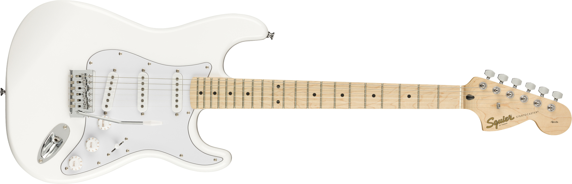 Squier Strat Affinity Fsr Ltd 2020 3s Trem Mn - Olympic White - Str shape electric guitar - Main picture