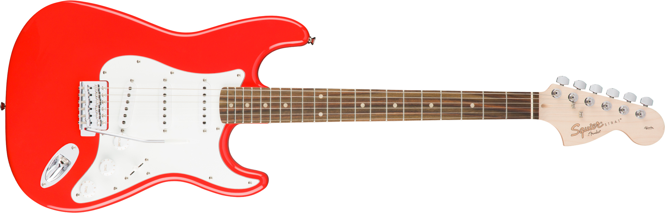Squier Strat Affinity Sss Trem Lau - Race Red - Str shape electric guitar - Main picture