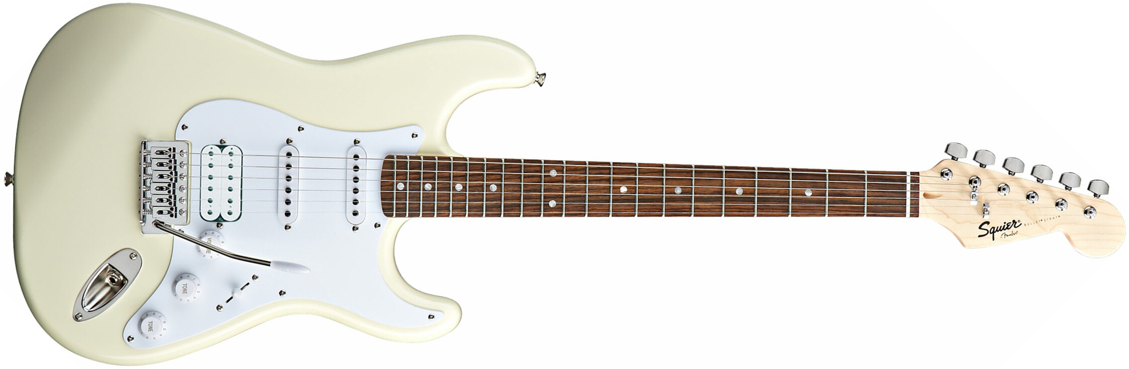 Squier Strat Bullet Hss Lau 2019 - Arctic White - Str shape electric guitar - Main picture