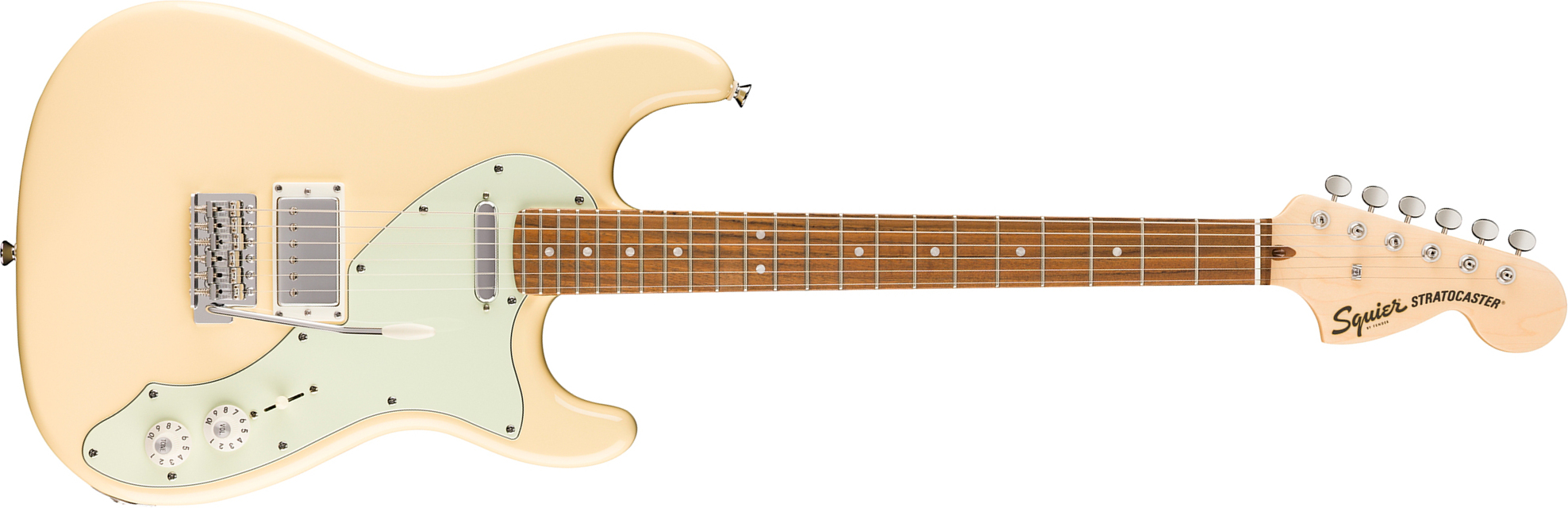 Squier Strat Deluxe Paranormal Hs Trem Lau - Vintage White - Str shape electric guitar - Main picture