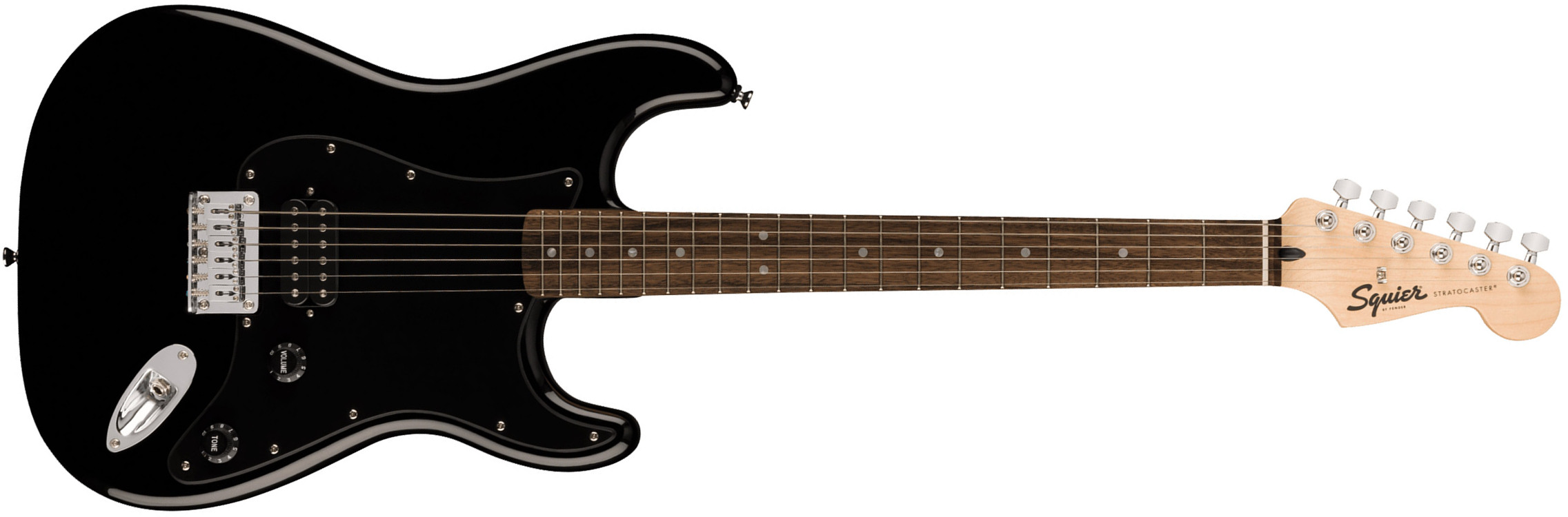 Squier Strat Sonic Hardtail H Ht Lau - Black - Str shape electric guitar - Main picture