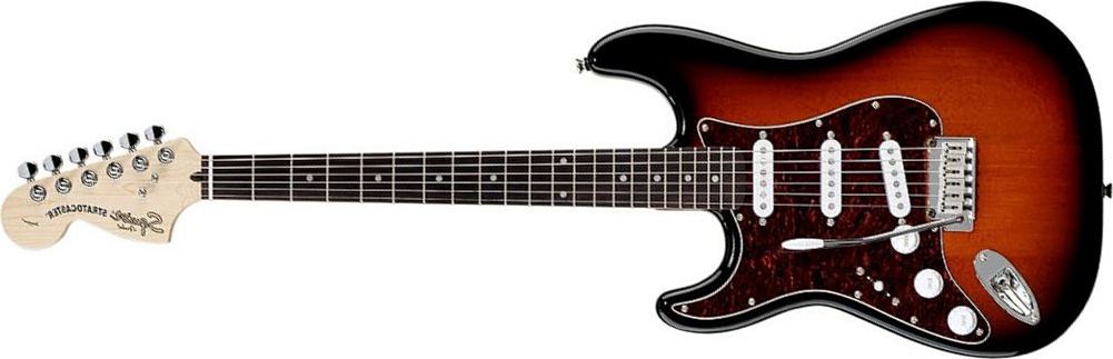 Squier Stratocaster Standard Left-handed (rw) - Antique Burst - Left-handed electric guitar - Main picture