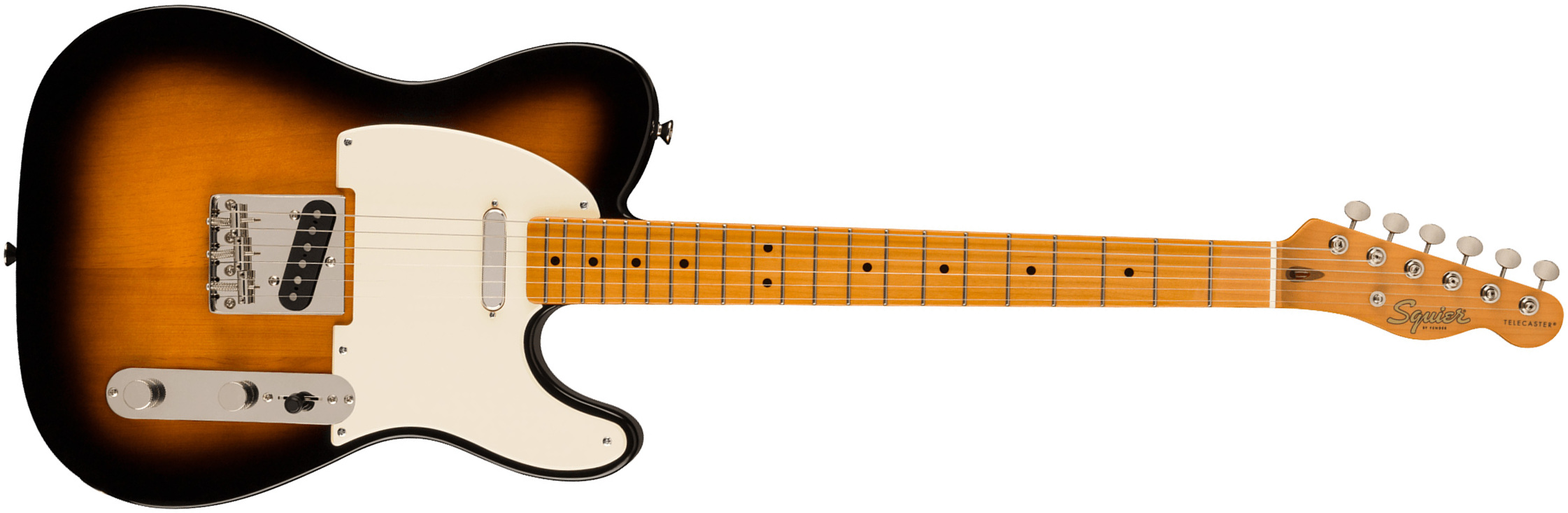 Squier Tele '50s Parchment Pickguard Classic Vibe Fsr 2s Ht Mn - 2-color Sunburst - Tel shape electric guitar - Main picture