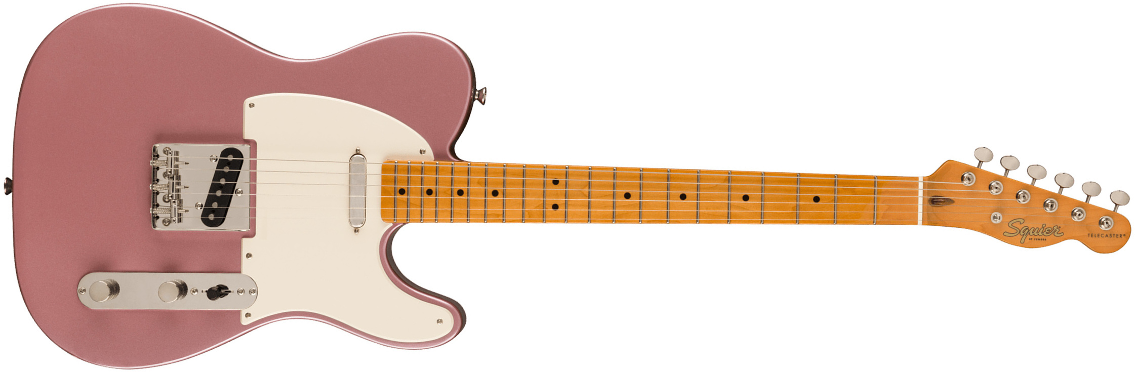 Squier Tele '50s Parchment Pickguard Classic Vibe Fsr 2s Ht Mn - Burgundy Mist - Tel shape electric guitar - Main picture