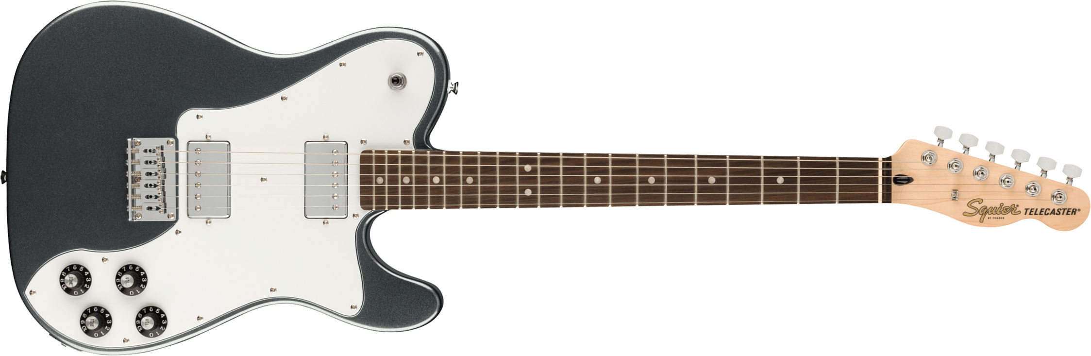 Squier Tele Affinity Deluxe 2021 Hh Ht Lau - Charcoal Frost Metallic - Tel shape electric guitar - Main picture
