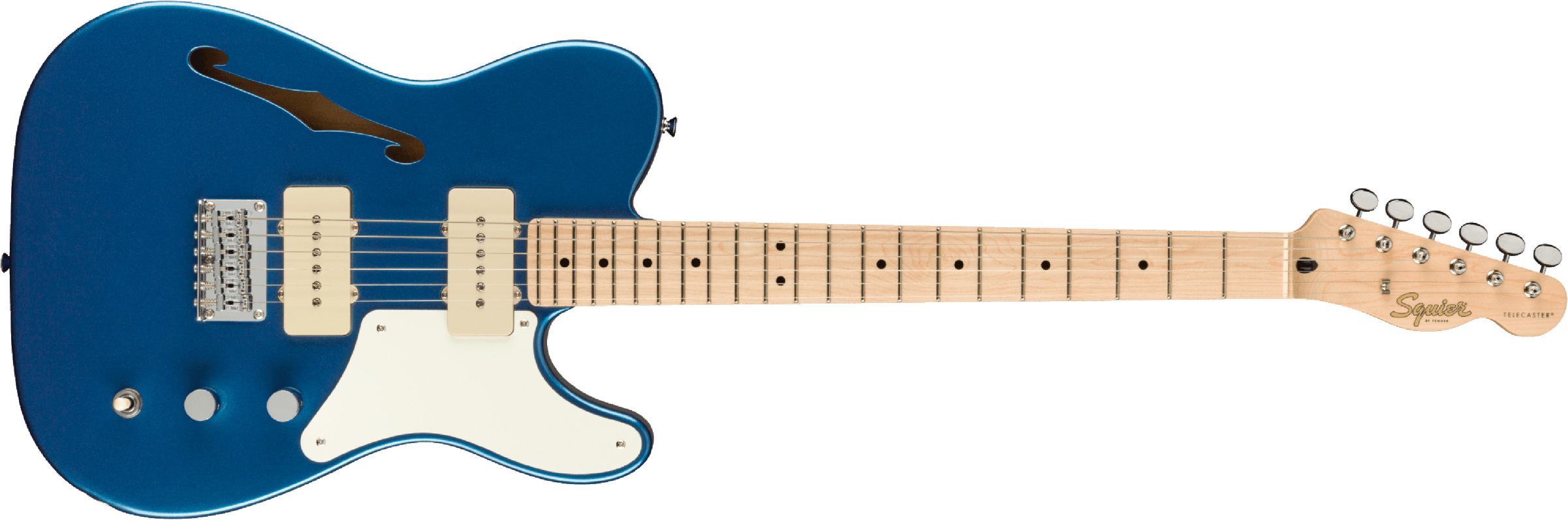 Squier Tele Cabronita Thinline Paranormal Ss Ht Mn - Lake Placid Blue - Tel shape electric guitar - Main picture