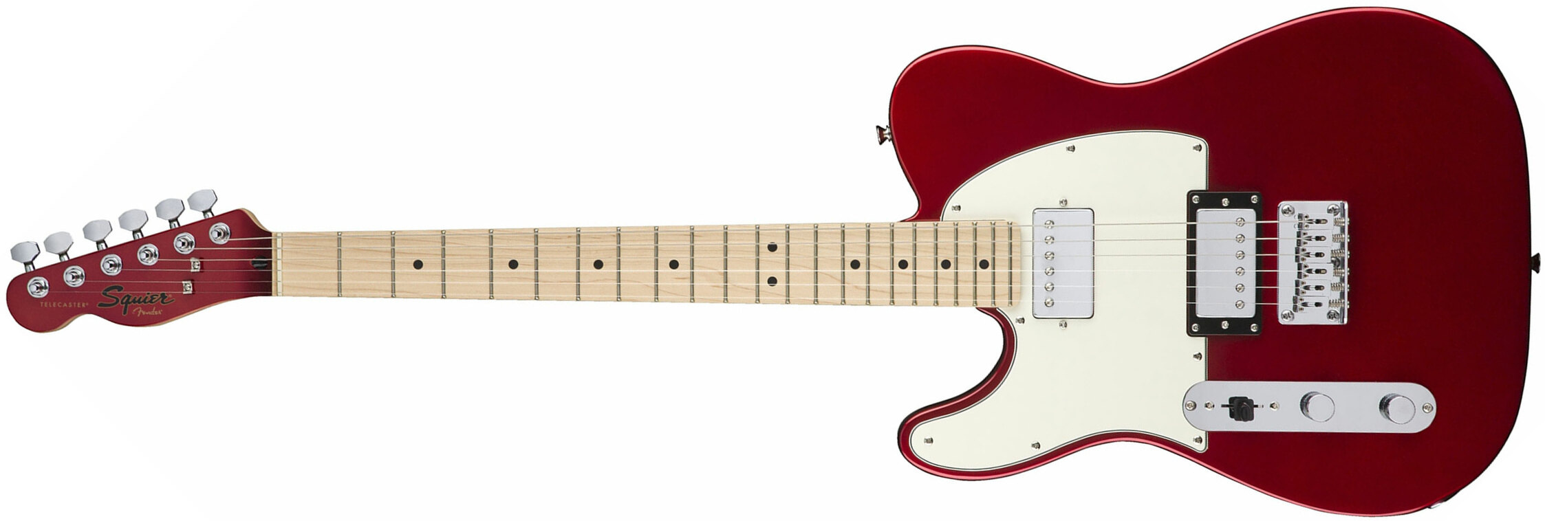 Squier Tele Contemporary Hh Lh Gaucher Mn - Dark Metallic Red - Left-handed electric guitar - Main picture