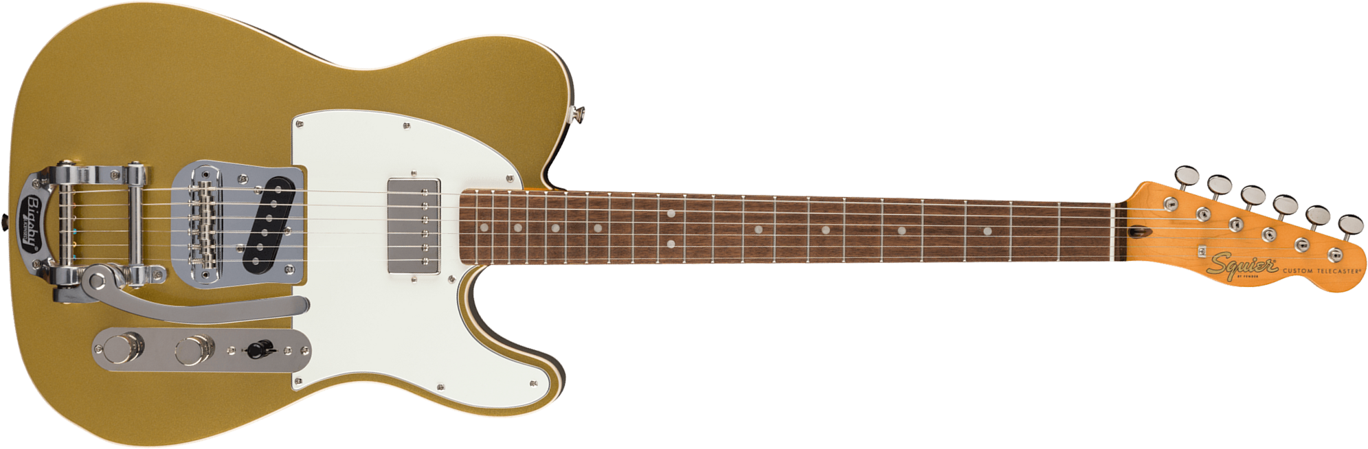 Squier Tele Custom Bigsby Classic Vibe Sh Trem Lau - Aztec Gold - Tel shape electric guitar - Main picture