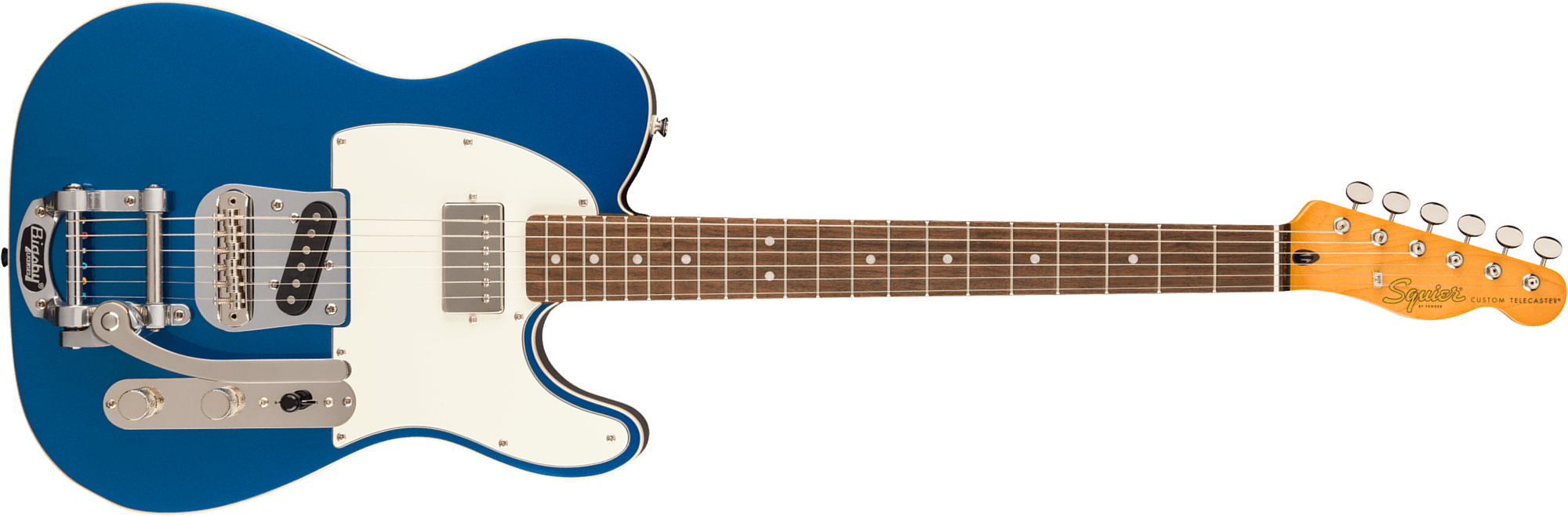 Squier Tele Custom Bigsby Classic Vibe Sh Trem Lau - Lake Placid Blue - Tel shape electric guitar - Main picture