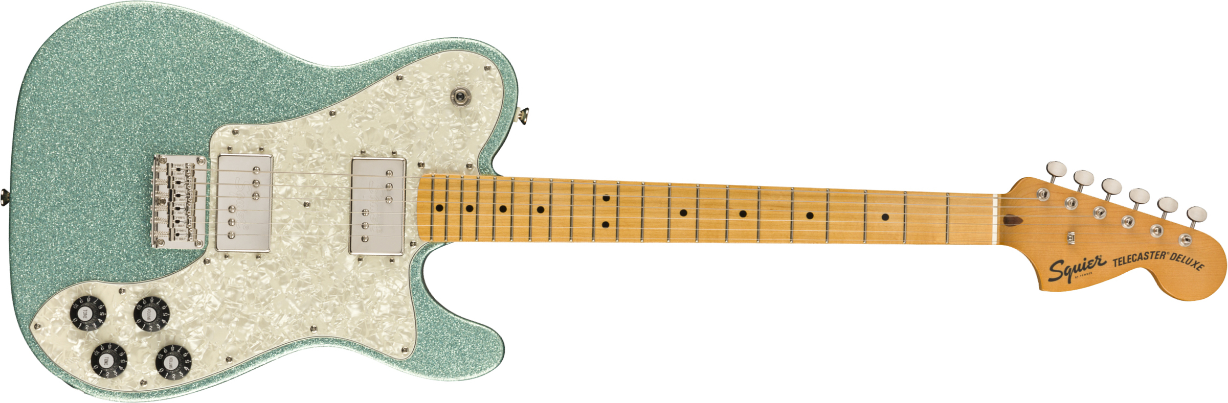 Squier Tele Deluxe Classic Vibe 70 Fsr Ltd 2020 Hh Htmn - Seafoam Sparkle - Tel shape electric guitar - Main picture