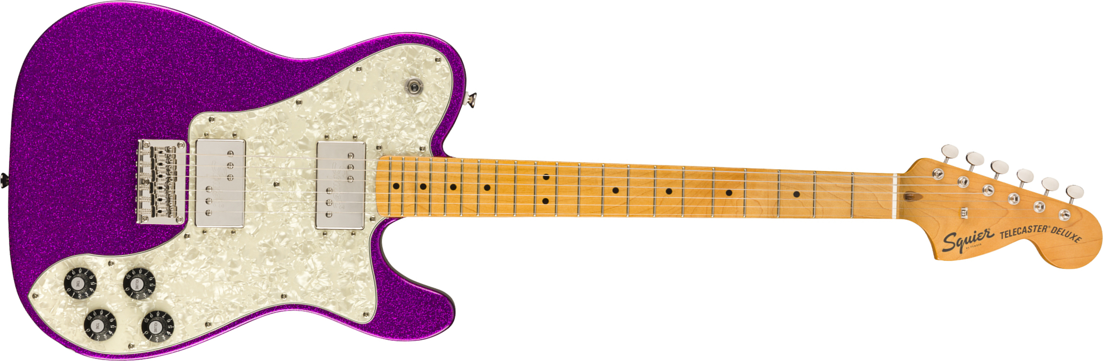 Squier Tele Deluxe Classic Vibe 70 Fsr Ltd 2020 Hh Htmn - Purple Sparkle - Tel shape electric guitar - Main picture