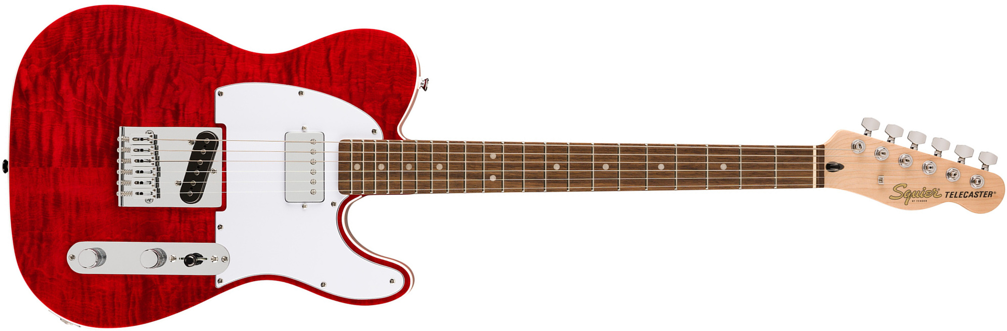 Squier Tele Fmt Sh Affinity Ht Lau - Crimson Red Transparent - Tel shape electric guitar - Main picture