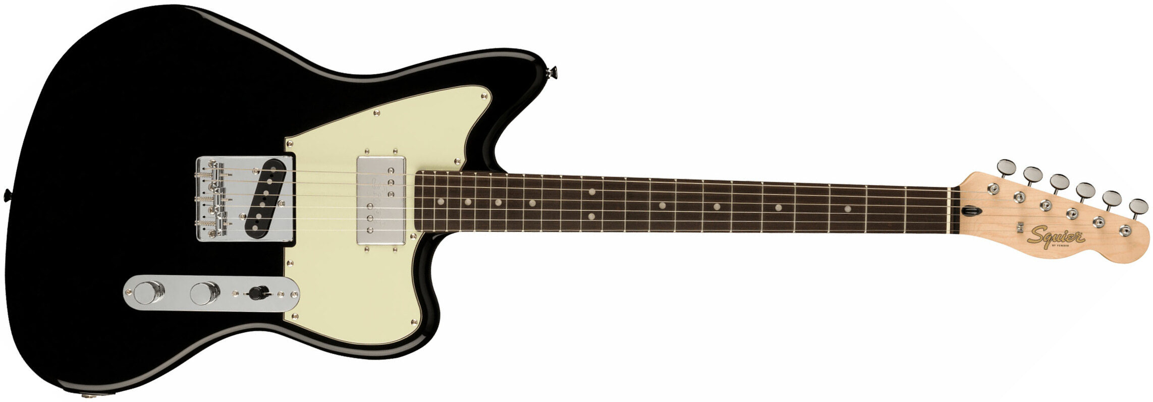 Squier Tele Offset Sh Paranormal Fsr Ltd Ht Lau - Black - Retro rock electric guitar - Main picture