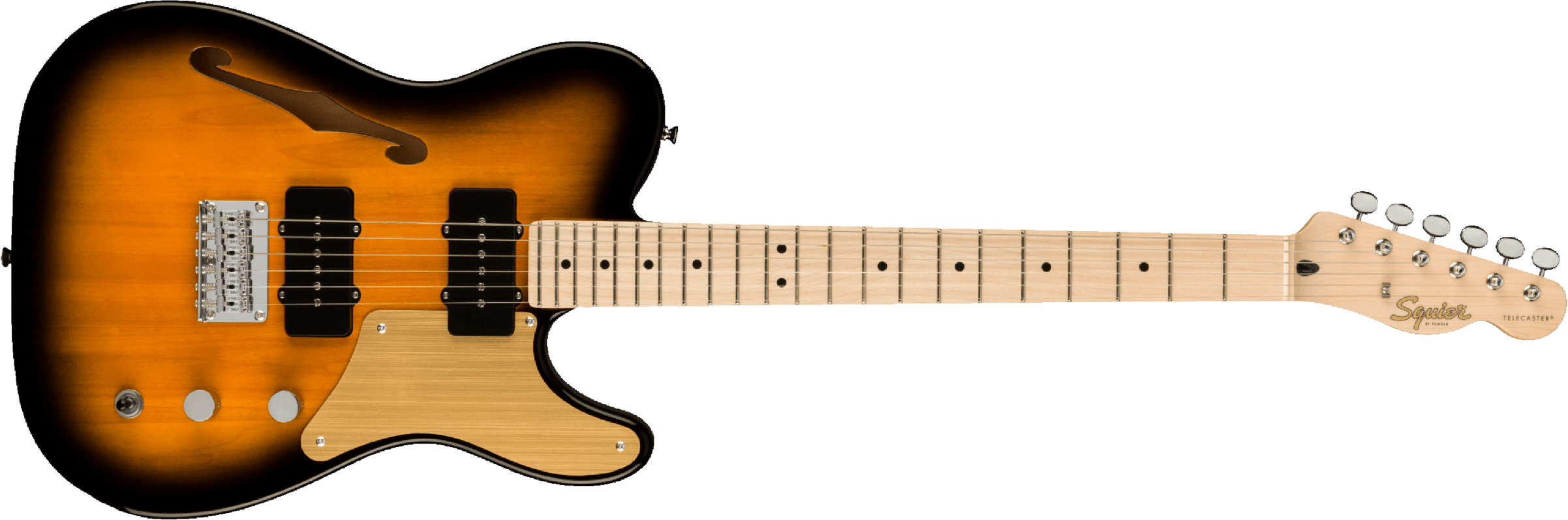 Squier Tele Thinline Cabronita Paranormal Ss Ht Mn - 2 Tone Sunburst - Tel shape electric guitar - Main picture