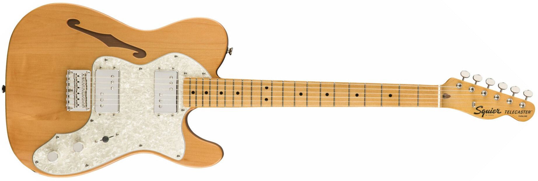Squier Tele Thinline Classic Vibe 70s 2019 Hh Mn - Natural - Semi-hollow electric guitar - Main picture