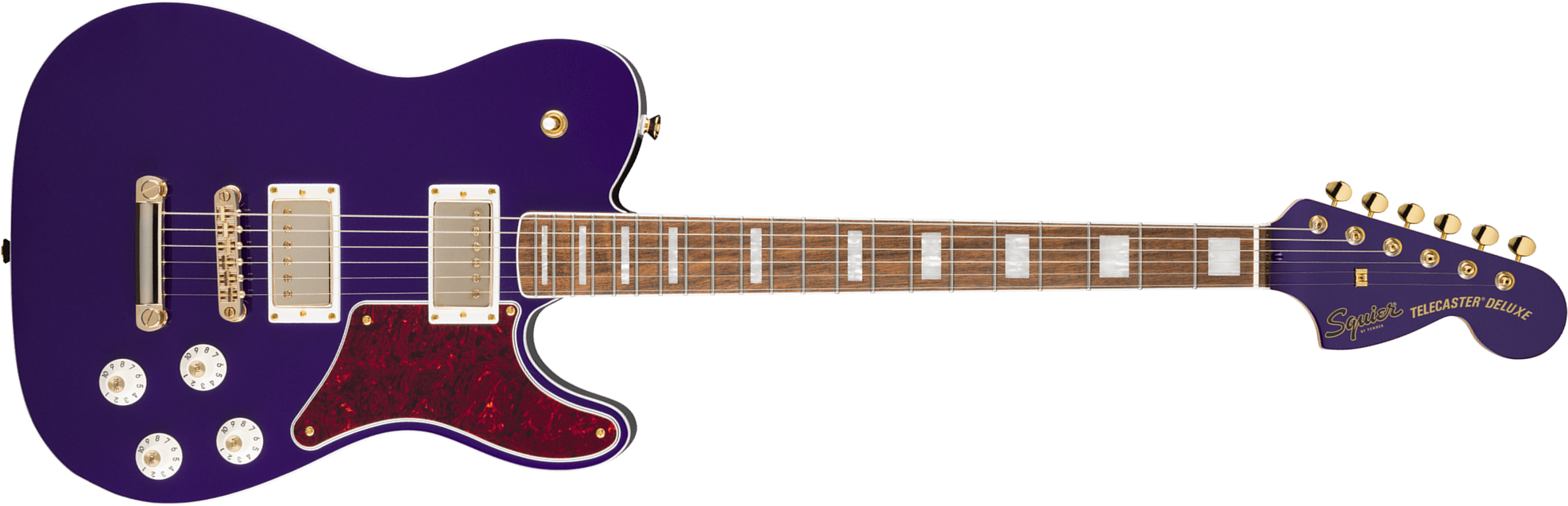 Squier Tele Troublemaker Deluxe Paranormal Ltd Ind 2h Ht Lau - Purple Metallic - Tel shape electric guitar - Main picture