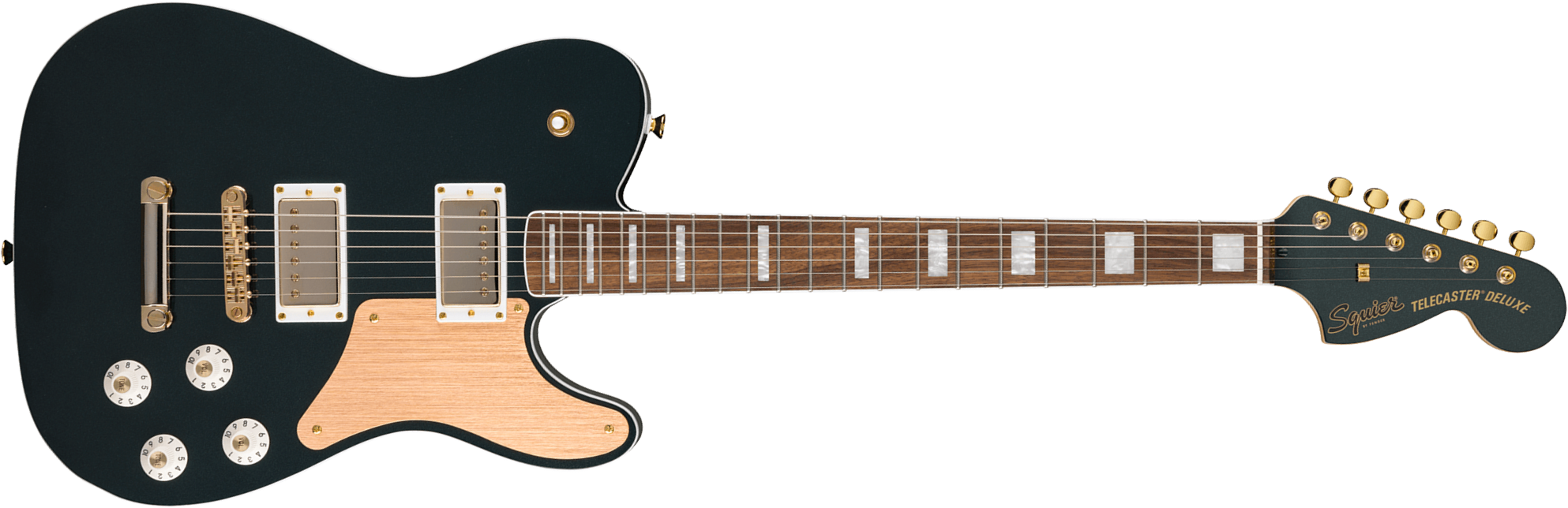 Squier Tele Troublemaker Deluxe Paranormal Ltd Ind 2h Ht Lau - Cadillac Green - Tel shape electric guitar - Main picture