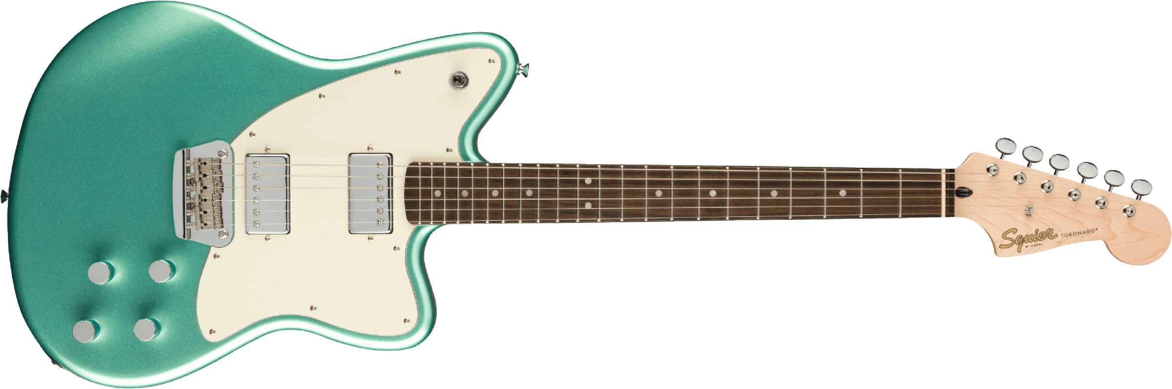 Squier Toronado Paranormal Hh Ht Lau - Metallic Surf Green - Retro rock electric guitar - Main picture