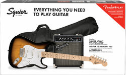 Electric guitar set Squier Sonic Stratocaster Pack - 2-color sunburst