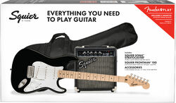 Electric guitar set Squier Sonic Stratocaster Pack - Black