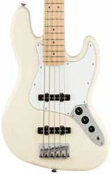 Solid body electric bass Squier Affinity Series Jazz Bass V 2021 (MN) - Olympic white