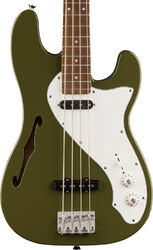 Solid body electric bass Squier Paranormal Precision Bass Thinline SJ - olive