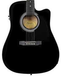 Folk guitar Squier SA-105CE - Black