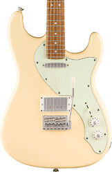 Str shape electric guitar Squier Paranormal Stratocaster Deluxe - Vintage white