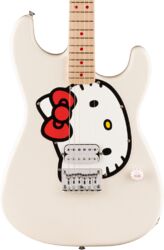 Str shape electric guitar Squier Fender x Hello Kitty Stratocaster - White