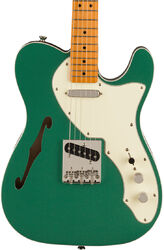 Tel shape electric guitar Squier FSR Classic Vibe '60s Telecaster Thinline, Parchment Pickguard - Sherwood green