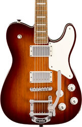 Tel shape electric guitar Squier Paranormal Troublemaker Telecaster Deluxe Bigsby - Honey sunburst