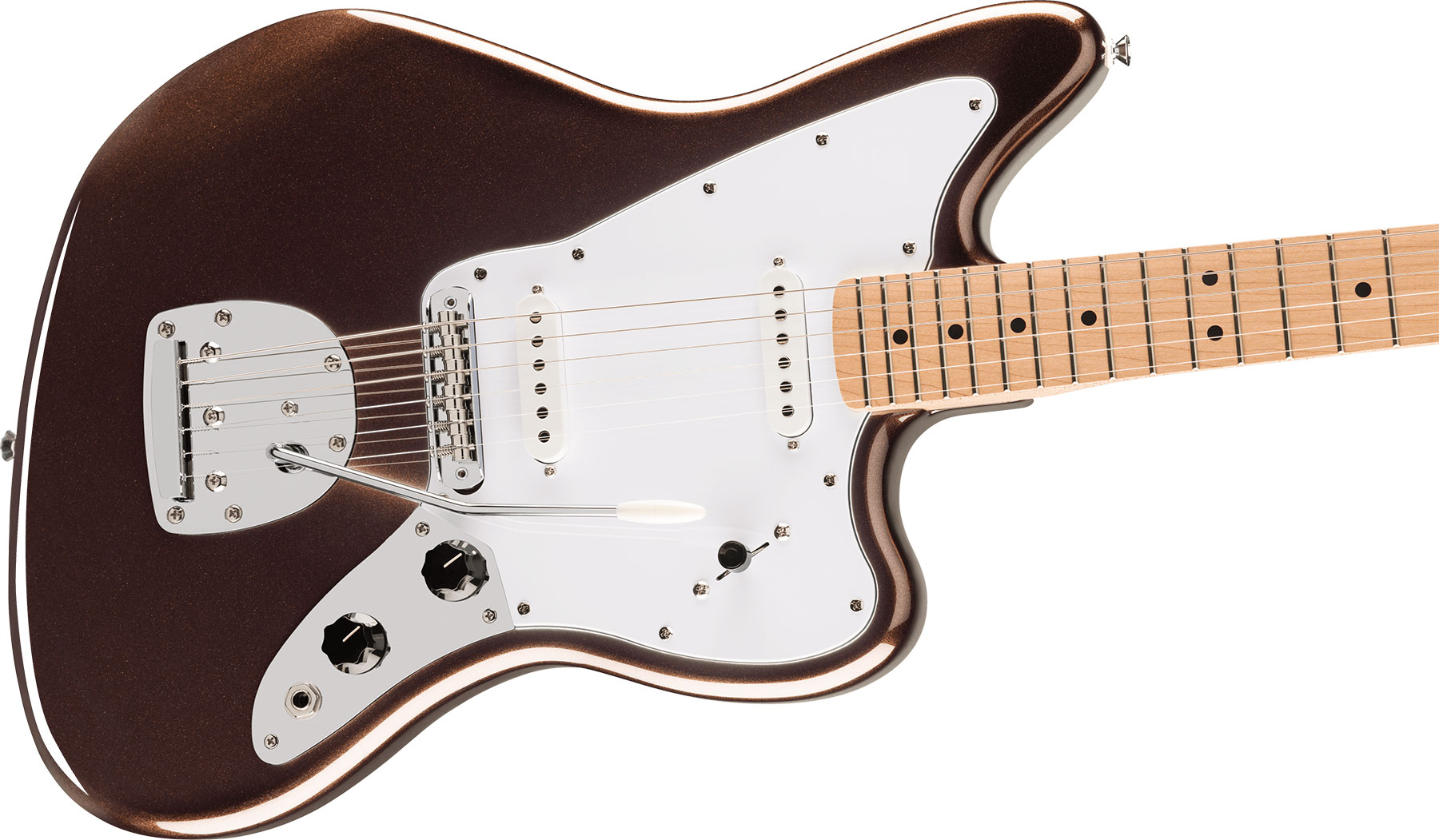 Squier Jaguar Affinity 2s Trem Lau - Mystic Metallic Brown - Retro rock electric guitar - Variation 2