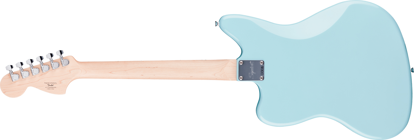 Squier Jaguar Affinity Fsr Shsc 2s Trem Mn - Daphne Blue - Retro rock electric guitar - Variation 2