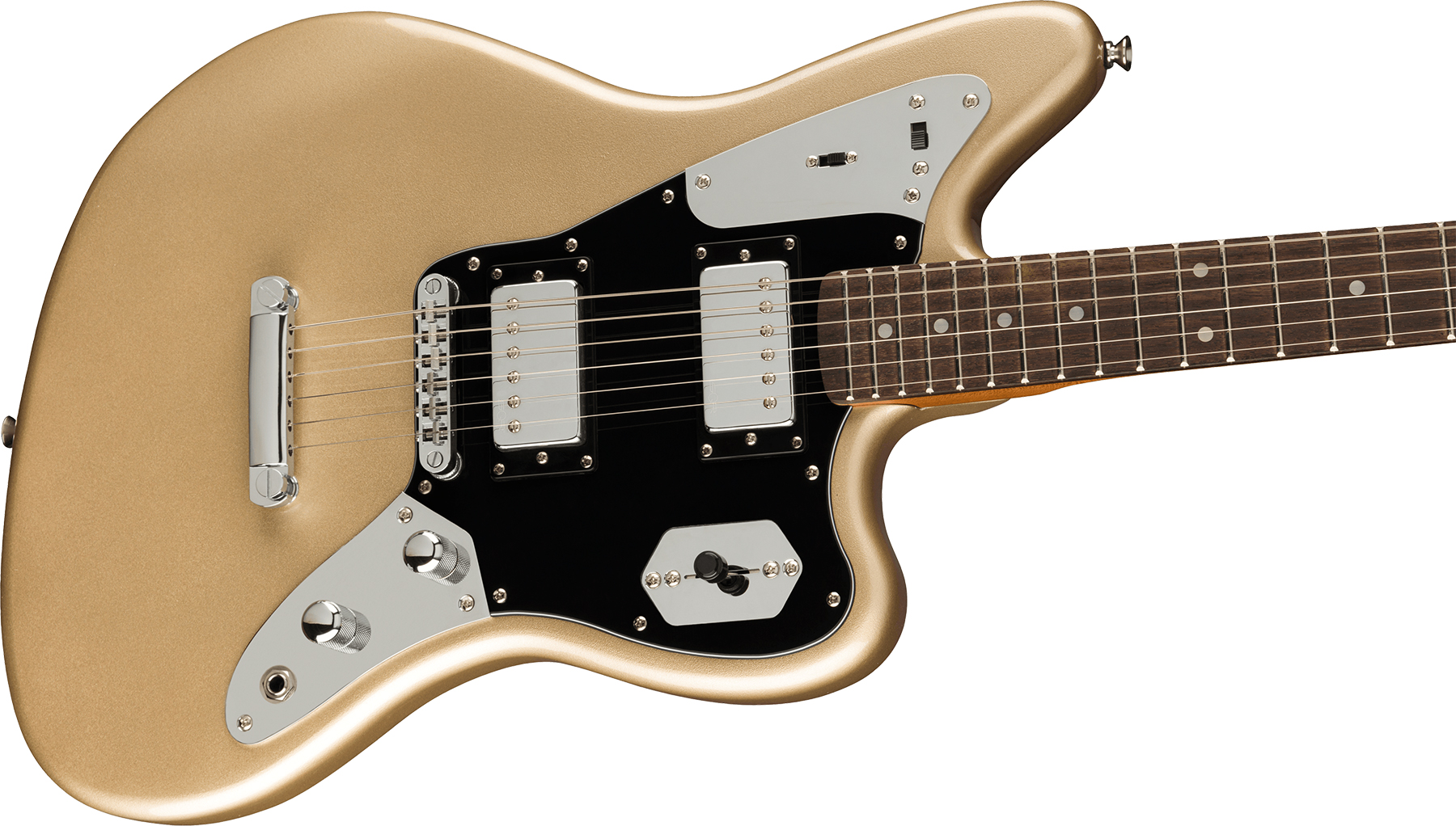 Squier Jaguar Contemporary Hh St Ht Lau - Shoreline Gold - Retro rock electric guitar - Variation 2