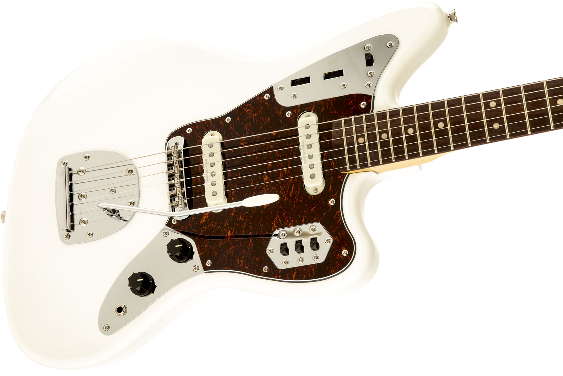 Squier Jaguar Vintage Modified Ss Lau - Olympic White - Retro rock electric guitar - Variation 2