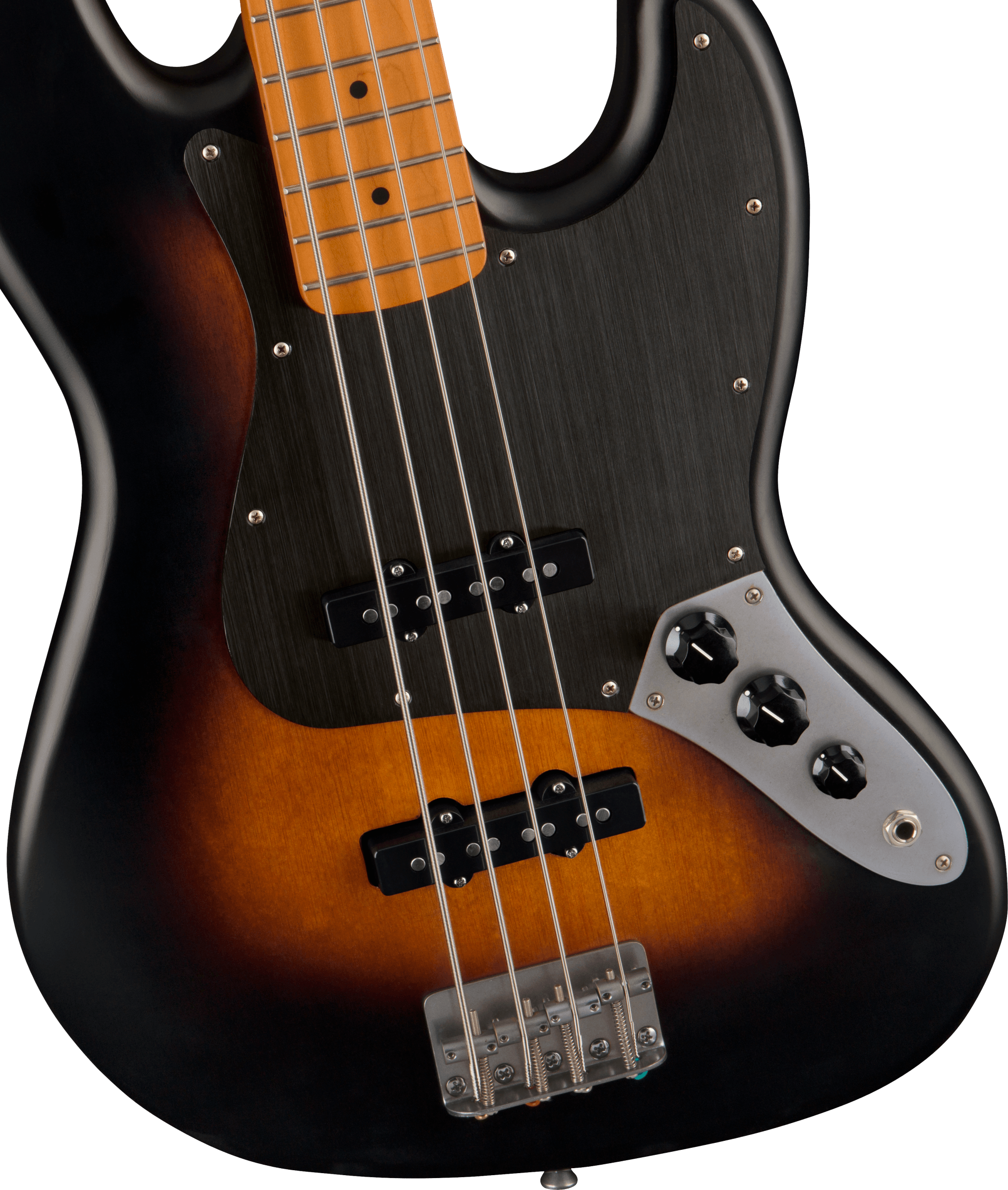 Squier Jazz Bass 40th Anniversary Gold Edition Mn - Satin Wide 2-color Sunburst - Solid body electric bass - Variation 2