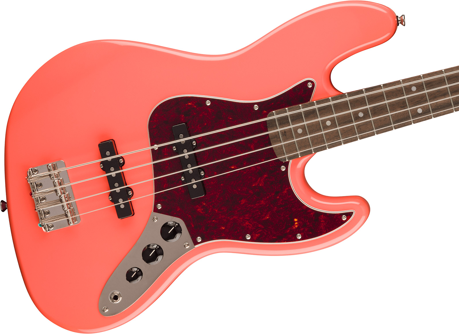 Squier Jazz Bass 60s Classic Vibe Lau - Tahitian Coral - Solid body electric bass - Variation 2