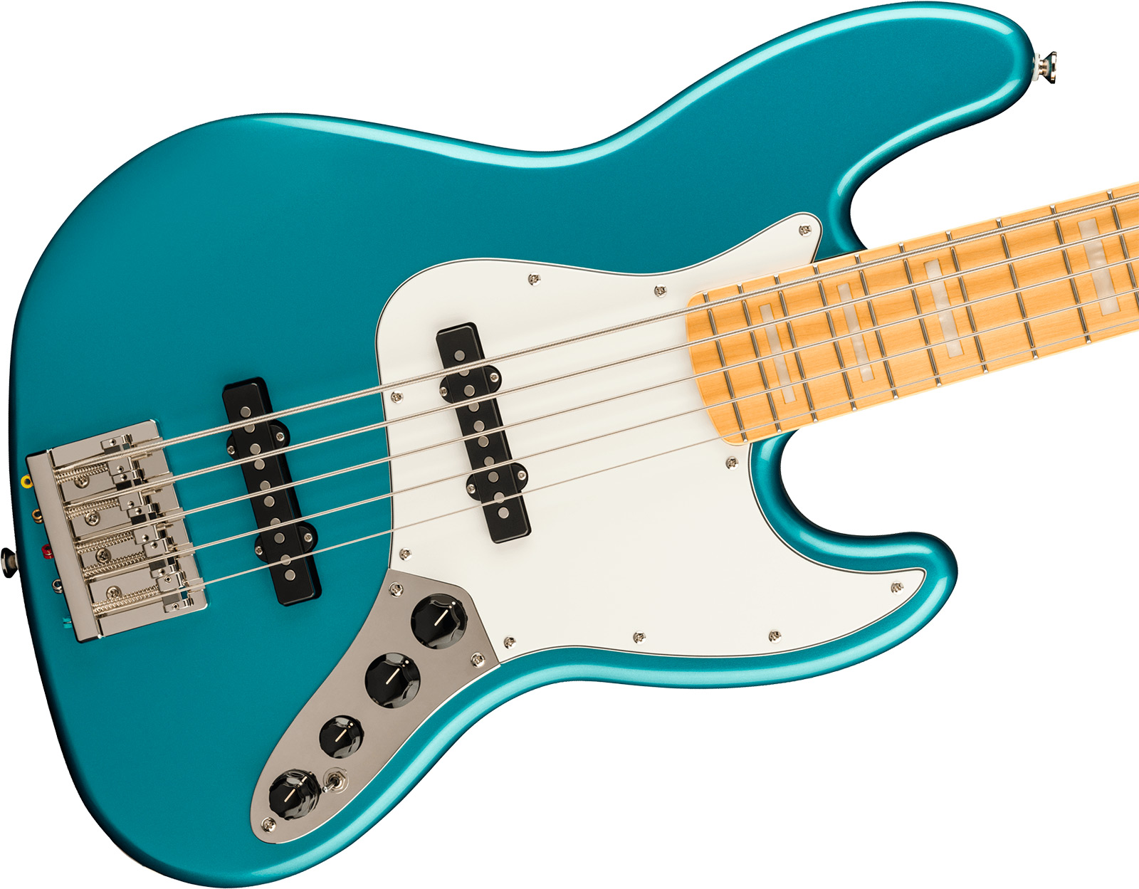 Squier Jazz Bass 70s Active V Classic Vibe 5c Mn - Ocean Turquoise - Solid body electric bass - Variation 2