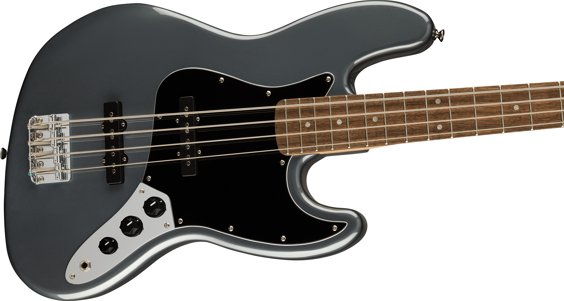 Squier Jazz Bass Affinity 2021 Lau - Charcoal Frost Metallic - Solid body electric bass - Variation 2