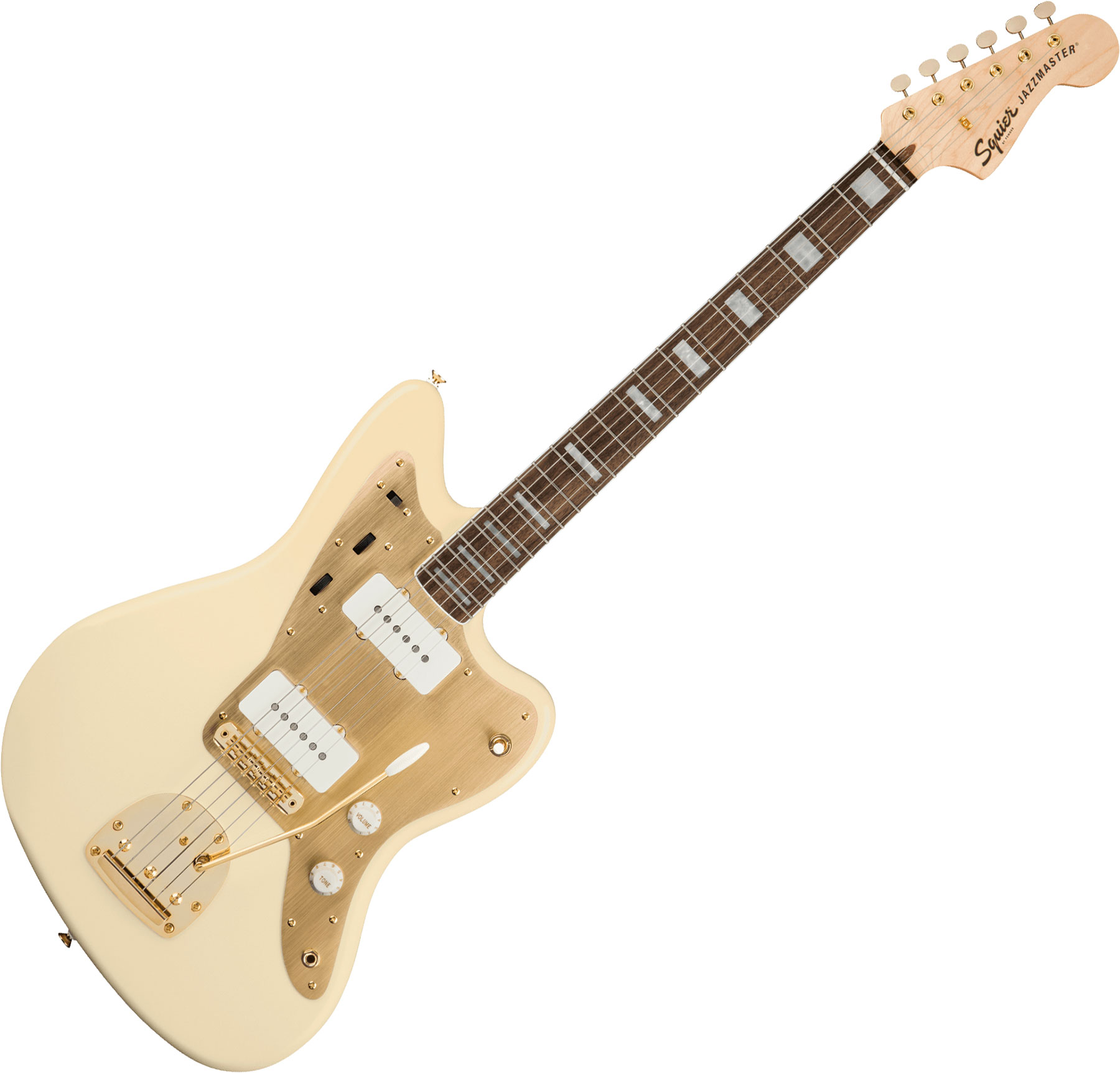 Squier 40th Anniversary Jazzmaster Gold Edition - olympic white Solid body  electric guitar white
