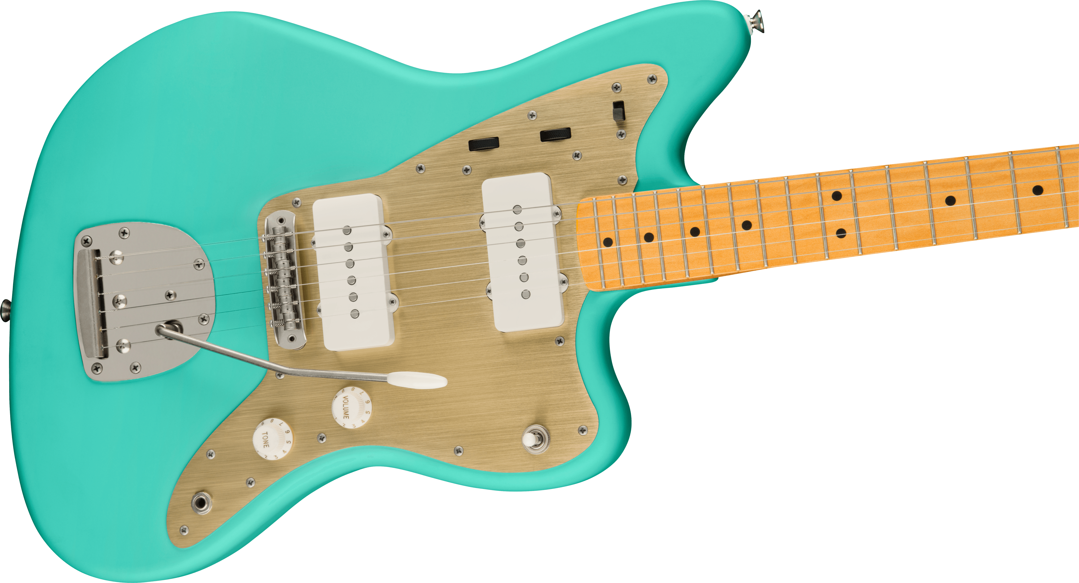 Squier Jazzmaster 40th Anniversary Vintage Edition Mn - Satin Seafoam Green - Retro rock electric guitar - Variation 3