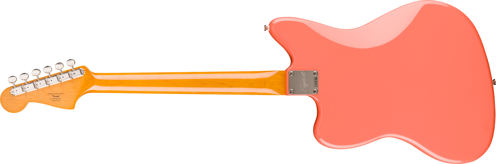 Squier Jazzmaster 60s Classic Vibe 2s Trem Lau - Tahitian Coral - Retro rock electric guitar - Variation 1