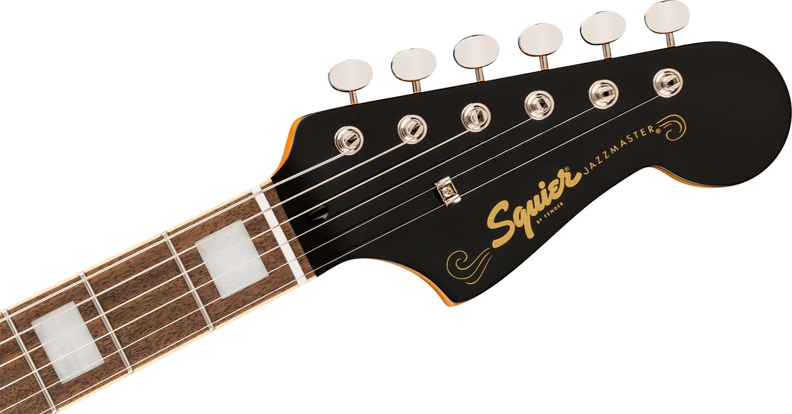 Squier Jazzmaster 60s Classic Vibe Ltd 2s Trem Lau - Black - Retro rock electric guitar - Variation 2