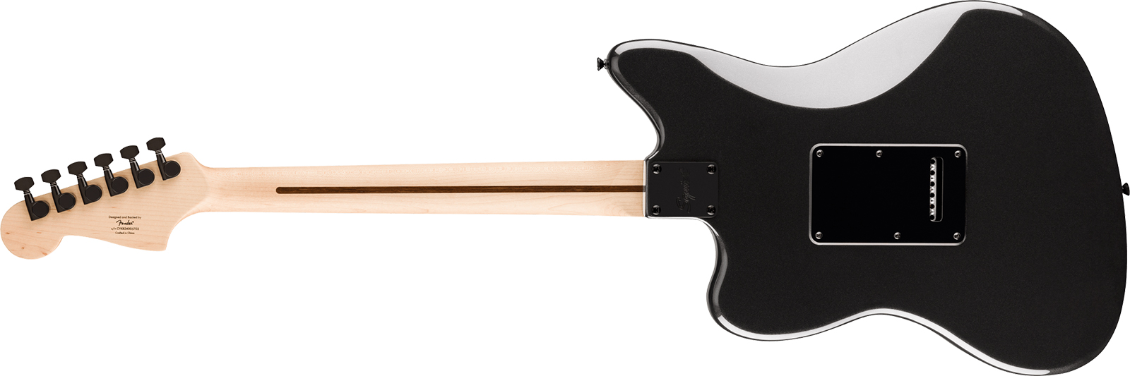 Squier Jazzmaster Affinity Fsr Ltd 2s Trem Lau - Metallic Black - Retro rock electric guitar - Variation 1